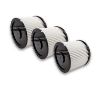 vhbw Set de filtres 3x Filtre plissé compatible avec Parkside PNTS 1500(A1/B1/B2) aspirateur à sec ou humide - Filtre à cartouche