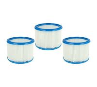 vhbw Set de filtres 3x Filtre plissé compatible avec Stihl SE 100, SE 121, SE 121 E, SE 122, SE 122 E aspirateur à sec ou humide - Filtre à cartouche