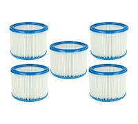 vhbw Set de filtres 5x Filtre plissé compatible avec Makita VC2012L, VC2511, VC2512L, VC3011L, VC3012L aspirateur à sec ou humide - Filtre à cartouche
