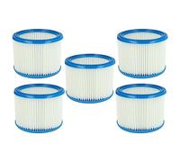 vhbw Set de filtres 5x Filtre plissé compatible avec Nilfisk Attix 30-01 | 30-01 PC, 30-11 PC, 30-21 PC aspirateur à sec ou humide - Filtre à cartouche