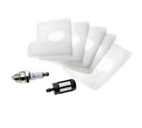 vhbw Set de filtres à air, à carburant, bougie d'allumage remplacement pour Stihl 1130 124 0800, 0000-350-3500, WSR6 pour scie à moteur, à chaîne