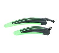 vhbw Set de gardes Boue à Monter pour Roue Avant/arrière pour Toutes Les Roues de VTT - Noir/Vert Plastique