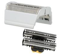 vhbw Set de têtes de rasoir électrique compatible avec Braun Flex XP/XP II 5772, 5773, 5774, grille + couteaux, noir/argenté