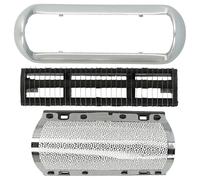 vhbw Set de têtes de rasoir électrique compatible avec Braun MobileShave M-60g (type 5607), grille + couteaux, noir/argenté