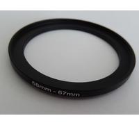 vhbw Step UP adaptateur de filtre 58mm-67mm noir pour caméra Agfa, Agfaphoto, Canon, Casio, Fujifilm, Kodak, Minolta, Nikon, Olympus
