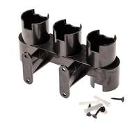 vhbw Support mural d'accessoires compatible avec Dyson V8 Absolute Extra (ancien modèle) aspirateur et ses embouts - Montage au mur, gris