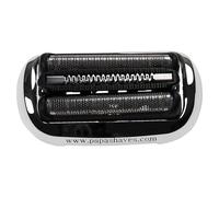 Vhbw Tête De Rasage (Lot Avec 1x Grille De Rasoir, 1x Lame De Tondeuse) Compatible Avec Braun 70-N7200cc, 70-S1000s Rasoir, Noir / Blanc / Argenté