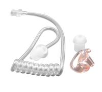 vhbw Tube acoustique de sécurité oreillette 2 bouchons d'oreille, Insert auriculaire M transparent pour casque audio, appareils radio - bonne tenue