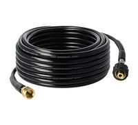 vhbw Tuyau de rallonge 20 m compatible avec Kärcher K4, K 300M-PL-HORNBACH, K 330 M nettoyeur haute pression avec connexion M22 x 1,5, noir
