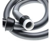 vhbw Tuyau de remplacement aspirateurs, 1.8 m, noir / argent, compatible avec AEG JMALLFLRBK, JMALLFLRLR, JMORIGIN, JMORIGINFD, LX7-1-DB