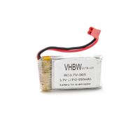Vhbw Universal Li-Ion Batterie 650mah (3.7v) Pour Modèle Réduit Par Exemple Hélicoptère Drone, Quadriroto.-Vhbw Incolore