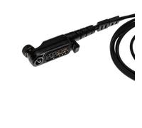 vhbwOreillette compatible avec HYT X1p radio talkie-walkie avec microphone Push-to-Talk, câble acoustique transparent