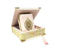 VHD Tasbih du Coran dans une boîte de décoration islamique | Coffret cadeau de perles de prière islamique | Cadeau islamique pour anniversaire, mariage, l'Aïd | Cadeau musulman (rose)
