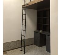 vhdurike Échelle d'escalier de Grenier, échelle de Sortie de sous-Sol, échelle de lit Mezzanine en métal fixée au Mur, échelles d'escalade intérieures et extérieures,2m/79in/6.5ft