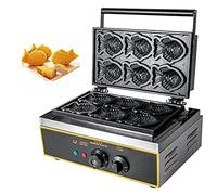 vhdurike Gaufrier de Poisson Taiyaki, Fabricant de Taiyaki en Acier Inoxydable, Machine à gaufres en Forme de Poisson antiadhésive électrique Commerciale