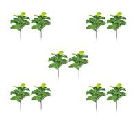 Vheolk 10 Pièces Artificiel Violon Feuille Figuier 19,6 Pouces Faux Plantes Ficus Bush Verdure pour la Cour de Mariage Décoration ExtéRieure