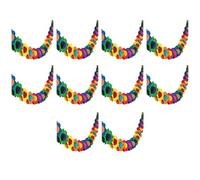 Vheolk 10X DéCorations de Guirlande en Papier, BannièRe Mexicaine Hibiscus Guirlande Fleur BannièRe Papier Tropical Fleurs Luau DéCorations de FêTe