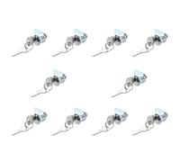 Vheolk 10X Serrure Batteuse A Came Barillet pour Boite Aux Lettres Tiroir 20mm + 2 Cles