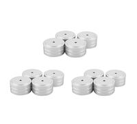 Vheolk 12 PièCes SéRies 40X20Mm Aluminium HiFi AMP Haut-Parleur Support D'Isolement Platine Vinyle Coussinet de Pieds (Argent)