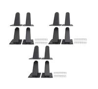 Vheolk 12 PièCes SéRies 8 cm Réglable Métal Meubles Jambe Épais Alliage D'Aluminium Table Armoires Pieds Canapé-Lit TV Armoire Jambes-Noir