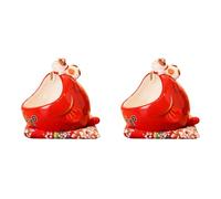 Vheolk 2X BoîTe à Bonbons Chat Porte- en CéRamique BoîTe de Rangement Chat Porte- Mignon Tirelire Décor à Chinois pour Attirer la Richesse et la Bonne Chance
