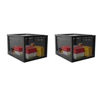 Vheolk 2X BoîTe de Verrouillage de MéDecine,BoîTe Rangement Verrouillable pour TéLéPhone Portable,BoîTe Verrouillage des Aliments pour RéFrigéRateur Armoire de Rangement Noir