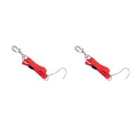 Vheolk 2X Crochet de DéRive de RéCif de PlongéE, Crochet Simple pour Photographie sous-Marine, Accessoire de SéCurité de PlongéE Rouge