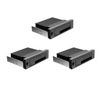 Vheolk 3X Baie Interne sans Plateau de 5,25 Pouces III BoîTier de Fond de Panier de Disque Dur Rack Mobile RemplaçAble à Chaud pour Disque Dur 2,5/3,5 Pouces