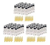 Vheolk 60 PièCes Connecteur de Compression BNC Coupleur 75 Ohm avec Broche en Cuivre pour Câble Coaxial D'Extension de Prise VidéO à Sertir RG58-59