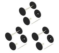 Vheolk Paquet de 6 Plaques Recouvrement Trou Porte, Plaque de Remplissage de Trou de PoignéE de Bouton de Porte, Vis de Connexion en MéTal, Plaque de Recouvrement de PêNe Dormant (Noir)