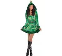 Vhersily 2025 Femmes Costume De Noël Robe D'arbre De Noël Pour Adultes Avec Paillettes Robes Rockabilly Discothèque Slim Fit Jour De Thanksgiving Cadeau Noël Nouvel An Princesse