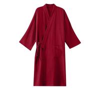 Vhersily 2025 Robe de chambre pour femme et homme en coton nid d'abeille léger unisexe pour automne et hiver veste d'hiver trench coat Outwear, maillots de couple pour porter un nouveau semestre, B