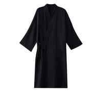 Vhersily 2025 Robe de chambre pour femme et homme en coton nid d'abeille léger unisexe pour automne et hiver veste d'hiver trench coat Outwear, maillots de couple pour porter un nouveau semestre, B