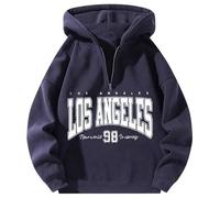 Vhersily 2025 Sweat à capuche pour femme, collection à manches longues, bicolore imprimé, motifs avec poches pour unique, saison urbaine, pour scooters, motards, porter un nouveau semestre, Marina, M