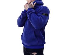 Vhersily 2025 Sweat à capuche pour homme à fermeture éclair Quatrième avec poche avant Pull en polaire épaisse manches longues d'hiver coupe-vent sweats thermiques de style urbain Y2K Hip Hop pour la