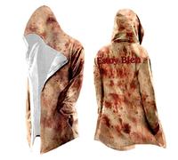 Vhersily 2025 Veste vintage avec impression de sang drôle de style à manches longues avec fermeture éclair, parfaite pour l'automne et l'hiver Punk Streetwear, pour Oktoberfest, carnaval, Halloween, A
