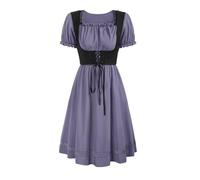 Vhersily 2026 Costume Traditionnel Dirndl pour Femme, Robes Oktoberfest en Costumes Thème Rave Party Clubwear Curvy pour Oriental Costumes Carnaval Style Tendance et Fête Vibrant pour Party Club