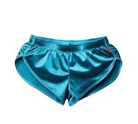 Vhersily 2026 Culotte Homme Boxer Grande Taille Sportive et Soie Respirant à Jambe Courte Culotte en Soie Brillant et Lisse sur la Peau Sous-vêtements Doux et Léger Loisirs Cadeau Nouvel An, Bleu ciel
