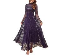 Vhersily 2026 Robe Femme avec Franges et Paillettes, Élégante Robes de Soirée avec Paillettes, Manches Longues, Robes de Fête Formelle, Longueur du Sol, pour Nouvel An Soirée Cérémonie Mariage Marié