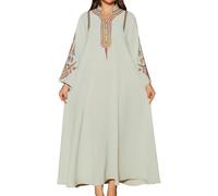 Vhersily 2026 Robes Musulmanes Femmes À Manches Longues Prière Abaya Rétro Musulman Caftan Dubaï Robe Moyen-Orient Ethnique Saoudien Arabe Afghan Vêtements Islamiques Arabes pour Mariage, Classique
