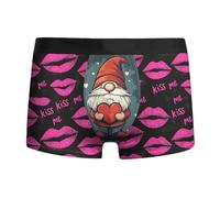 Vhersily 2026 Sous-vêtements Hommes Sexy Lingerie Sexe String Chaud Léopard Imprimé de la Saint Valentin Style Spécial Rouge en Forme de Coeur Et Rose, Taille Moyenne Boxer Chemises de Nuit Épais
