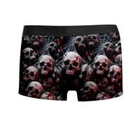 Vhersily Boxer pour homme avec impression d'horreur d'Halloween Respirant Doux Élastique Sous-Vêtements Classique Sous-Vêtements Sport Étui Support Shorts Boxer Élastique Troncs Séchage Rapide, vert
