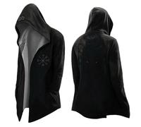 Vhersily Cape à Capuche Unisexe Amulette Dragon Viking Mythologie Norrena Manteau Chaud en Cachemire Veste Païenne Viking Homme Pull Tops Classique Élégant Hiver Coupe Vent Vestes