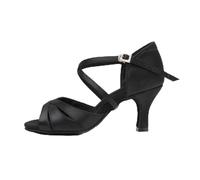 Vhersily Chaussures de danse latine pour femme, semelle souple, strass, boucle, salsa, tango, ballroom, professionnelle, chaussures de danse pratiques, talons sexy, chaussures pour fêtes, soirées