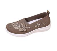 Vhersily Chaussures orthopédiques pour femme d'été sans lacets, chaussures de glissement sur la course, marche gymnastique douce, baskets respirantes, légères, antidérapantes, diabétiques, plante