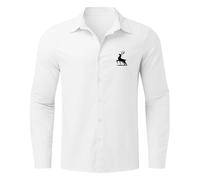 Vhersily Chemise à manches longues pour homme, avec boutons, de plage, slim fit, en lin, pour scooters, motards, touring, classique formel, chic, pour mariage, affaires, porter un nouveau semestre
