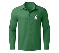 Vhersily Chemise à manches longues pour homme, avec boutons, de plage, slim fit, en lin, pour scooters, motards, touring, classique formel, chic, pour mariage, affaires, porter un nouveau semestre