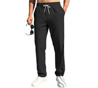 Vhersily Chino Pantalon en Coton et Lin Hommes Skinny Fit Slim Trousers Stretch Bodycon Chinos Travail Droit avec Lacets Respirant Pantalon de Sport Respirant Confortable Mode pour Entraînement Gym