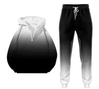 Vhersily Combinaison de jogging pour homme, combinaison de sport de football, avec capuche et pantalon, vêtements de sport pour fitness, yoga, gym, porter un nouveau semestre, automne et hiver, A