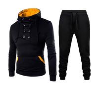 Vhersily Combinaison homme complète automne hiver suivi manches longues + pantalon avec cordon de serrage ensemble hommes pour activités de plein air et usage quotidien Y2k Hip Hop Streetwear
